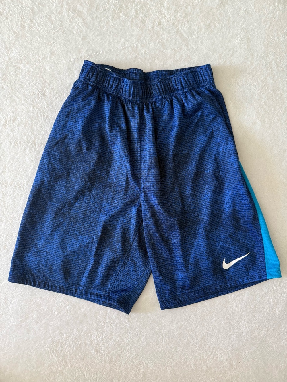 Nike Boys' Blue Shorts with digital print M